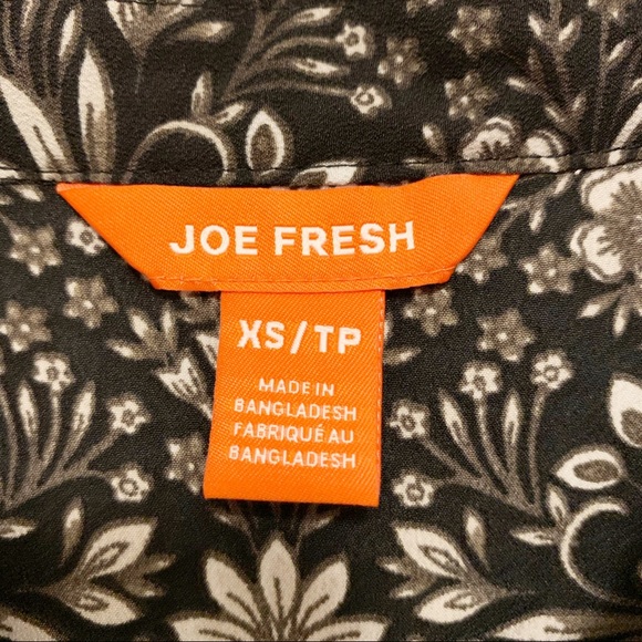 Joe Fresh Floral Print V Neck Button Mini Dress XS - Picture 5 of 7